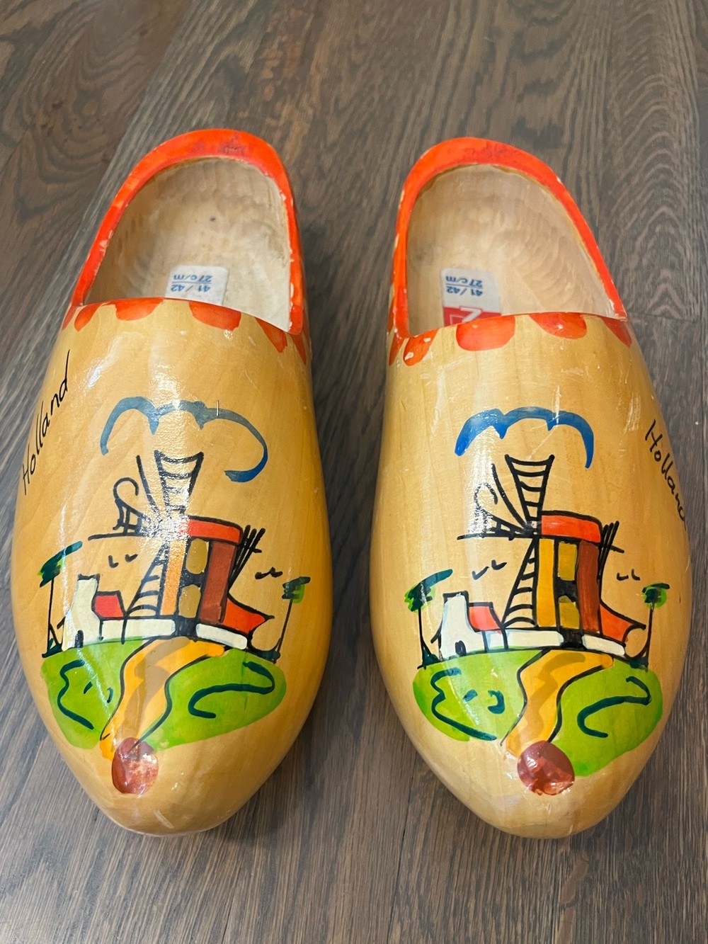 Holland Wooden Clog Shoes- Size EU 41/42